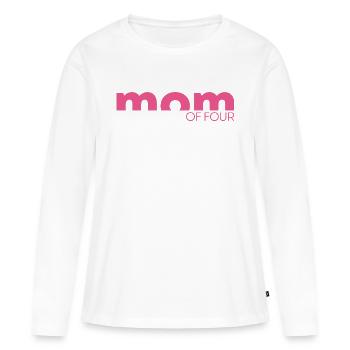 Mama von Vier Vierfache Mutter Muttertag Geschenk - Frauen Premium Bio Langarmshirt - Weiß - Vorne - Julia (174cm)