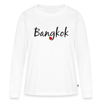 Bangkok - Frauen Premium Bio Langarmshirt - Weiß - Vorne - Julia (174cm)