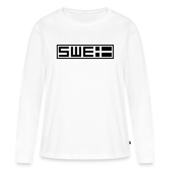 Tactique suédoise - T-shirt manches longues Premium bio Femme - blanc - Devant - Julia (174cm)