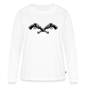 Guns - Women's Premium Organic Long Sleeve Shirt - white - Front - Julia (174cm)