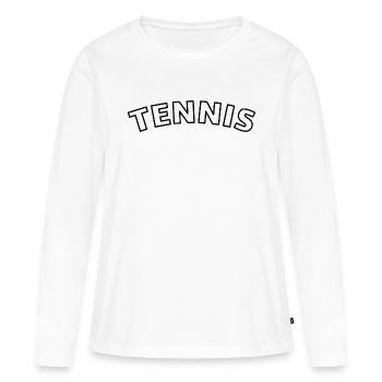 Tennis Geschenkidee - Frauen Premium Bio Langarmshirt - Weiß - Vorne - Julia (174cm)