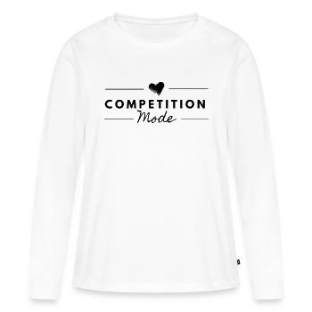 Mode Compétition - T-shirt manches longues Premium bio Femme - blanc - Devant - Julia (174cm)