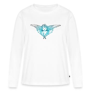 ange gardien - T-shirt manches longues Premium bio Femme - blanc - Devant - Julia (174cm)