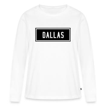 Dallas - Frauen Premium Bio Langarmshirt - Weiß - Vorne - Julia (174cm)