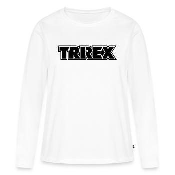 Le lettrage TRI REX en noir est le triathlon - T-shirt manches longues Premium bio Femme - blanc - Devant - Julia (174cm)