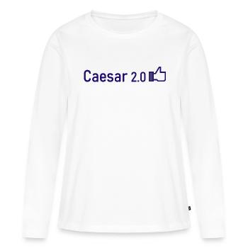 Caesar 2 0 - Frauen Premium Bio Langarmshirt - Weiß - Vorne - Julia (174cm)