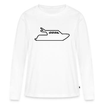 Motorboot - Frauen Premium Bio Langarmshirt - Weiß - Vorne - Julia (174cm)