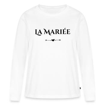 The Bride Heart - Bride-to-be - Women's Premium Organic Long Sleeve Shirt - white - Front - Julia (174cm)