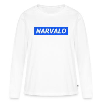Narvalo Grenoble - T-shirt manches longues Premium bio Femme - blanc - Devant - Julia (174cm)