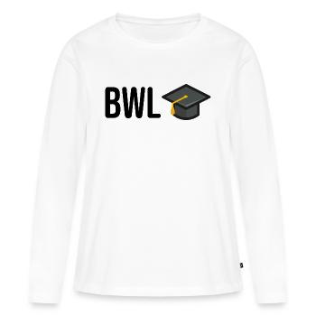 Betriebswirtschaftslehre Studium BWL - Frauen Premium Bio Langarmshirt - Weiß - Vorne - Julia (174cm)
