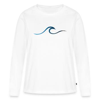 Vague vague Surf Eau Rat Surfer - T-shirt manches longues Premium bio Femme - blanc - Devant - Julia (174cm)