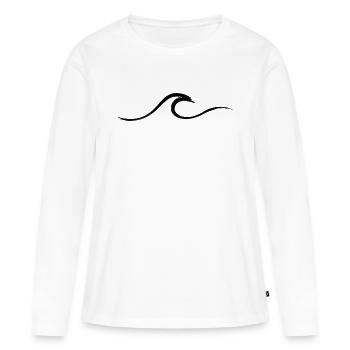 Vague vague Surf Eau Rat Surfer - T-shirt manches longues Premium bio Femme - blanc - Devant - Julia (174cm)