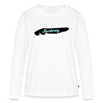 Île Norderney - T-shirt manches longues Premium bio Femme - blanc - Devant - Julia (174cm)