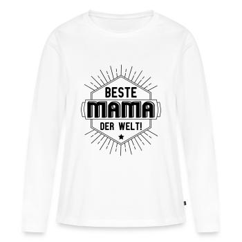 beste Mama der welt - Frauen Premium Bio Langarmshirt - Weiß - Vorne - Julia (174cm)