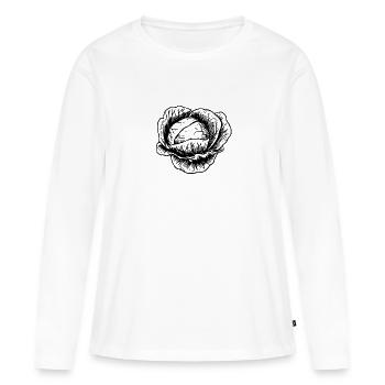 Ein Kohl! Geschenkidee - Frauen Premium Bio Langarmshirt - Weiß - Vorne - Julia (174cm)