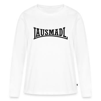 Lausmadl - das Gegenstück zum Lausbua - Frauen Premium Bio Langarmshirt - Weiß - Vorne - Julia (174cm)