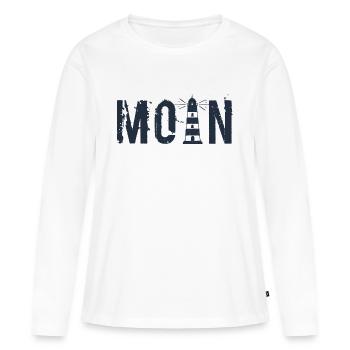 Moin - Phare - T-shirt manches longues Premium bio Femme - blanc - Devant - Julia (174cm)