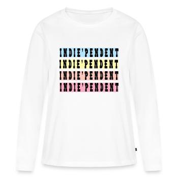 indépendant - T-shirt manches longues Premium bio Femme - blanc - Devant - Julia (174cm)