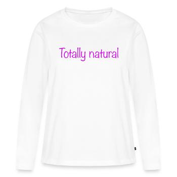 Totalement naturel - T-shirt manches longues Premium bio Femme - blanc - Devant - Julia (174cm)