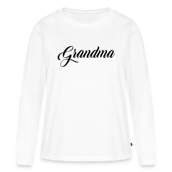 Grand-mère, grand-mère grand-mère - T-shirt manches longues Premium bio Femme - blanc - Devant - Julia (174cm)