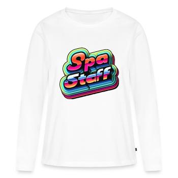 Personnel du spa 8 - T-shirt manches longues Premium bio Femme - blanc - Devant - Julia (174cm)