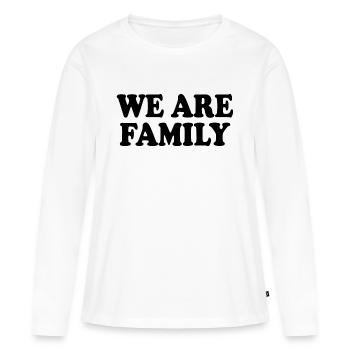 We are family - T-shirt manches longues Premium bio Femme - blanc - Devant - Julia (174cm)