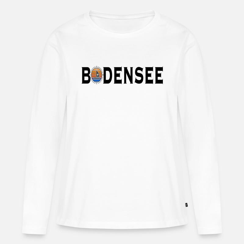 Bodensee - Frauen Premium Bio Langarmshirt - Weiß