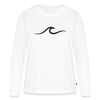 Vague vague Surf Eau Rat Surfer - T-shirt manches longues Premium bio Femme - blanc - Devant - Julia (174cm)