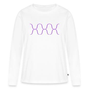 vagues - T-shirt manches longues Premium bio Femme - blanc - Devant - Julia (174cm)
