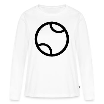 Balle de tennis - T-shirt manches longues Premium bio Femme - blanc - Devant - Julia (174cm)