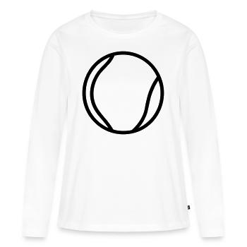Balle de tennis - T-shirt manches longues Premium bio Femme - blanc - Devant - Julia (174cm)