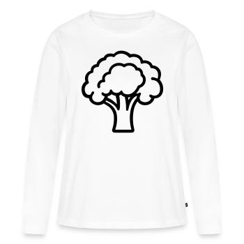 broccoli - Women's Premium Organic Long Sleeve Shirt - white - Front - Julia (174cm)