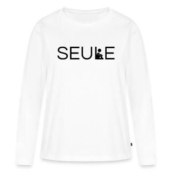 seule original cadeau - T-shirt manches longues Premium bio Femme - blanc - Devant - Julia (174cm)
