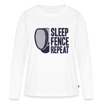 Escrime Escrime épée escrime - T-shirt manches longues Premium bio Femme - blanc - Devant - Julia (174cm)