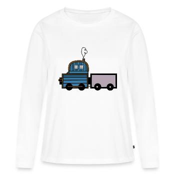 Train Train Locomotive Travel Trains - Women's Premium Organic Long Sleeve Shirt - white - Front - Julia (174cm)