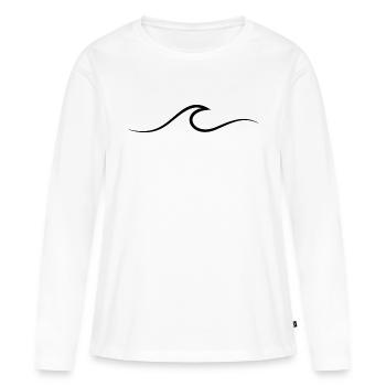 Vague vague Surf Eau Rat Surfer - T-shirt manches longues Premium bio Femme - blanc - Devant - Julia (174cm)