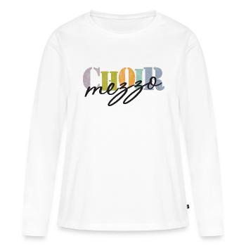 Chœur - Mezzo-soprano - T-shirt manches longues Premium bio Femme - blanc - Devant - Julia (174cm)