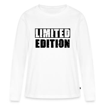 Édition limitée - T-shirt manches longues Premium bio Femme - blanc - Devant - Julia (174cm)