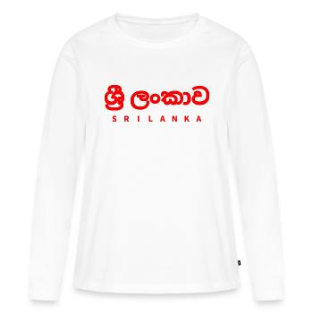 SRI LANKA LAND ASIEN - Frauen Premium Bio Langarmshirt - Weiß - Vorne - Julia (174cm)