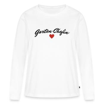 Garten Chefin Hobbygärtnerin Gärtnern - Frauen Premium Bio Langarmshirt - Weiß - Vorne - Julia (174cm)