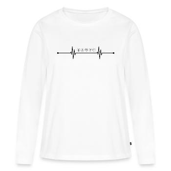 Jeu PC de jeu - T-shirt manches longues Premium bio Femme - blanc - Devant - Julia (174cm)