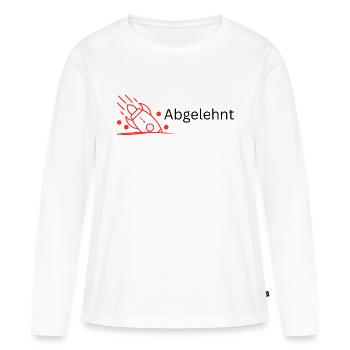 Abgelehnt speziell für diese Website - Frauen Premium Bio Langarmshirt - Weiß - Vorne - Julia (174cm)