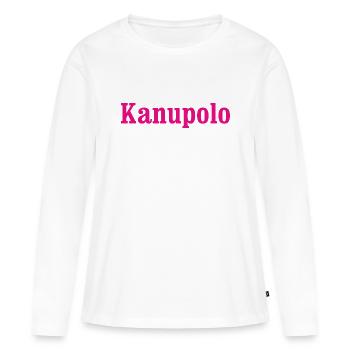 Kanupolo - Sport - Paddeln - Paddel - Frauen Premium Bio Langarmshirt - Weiß - Vorne - Julia (174cm)