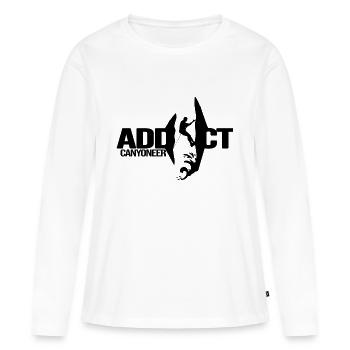 canyoning-addict canyoning canyoning - T-shirt manches longues Premium bio Femme - blanc - Devant - Julia (174cm)