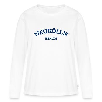 Berlin - Neukölln - Berlinerin - Berliner Bär - T-shirt manches longues Premium bio Femme - blanc - Devant - Julia (174cm)