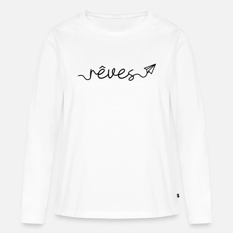 Träume - Frauen Premium Bio Langarmshirt - Weiß