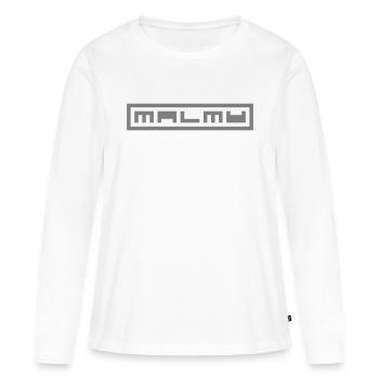 Malmö - Frauen Premium Bio Langarmshirt - Weiß - Vorne - Julia (174cm)