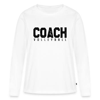 Volleyball coach. Volleyball coach. coach. - Women's Premium Organic Long Sleeve Shirt - white - Front - Julia (174cm)