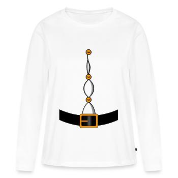Père Noël - Santa Claus - Christmas - xmas - T-shirt manches longues Premium bio Femme - blanc - Devant - Julia (174cm)