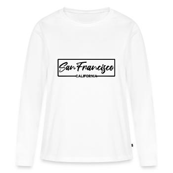 San Francisco Californie - T-shirt manches longues Premium bio Femme - blanc - Devant - Julia (174cm)